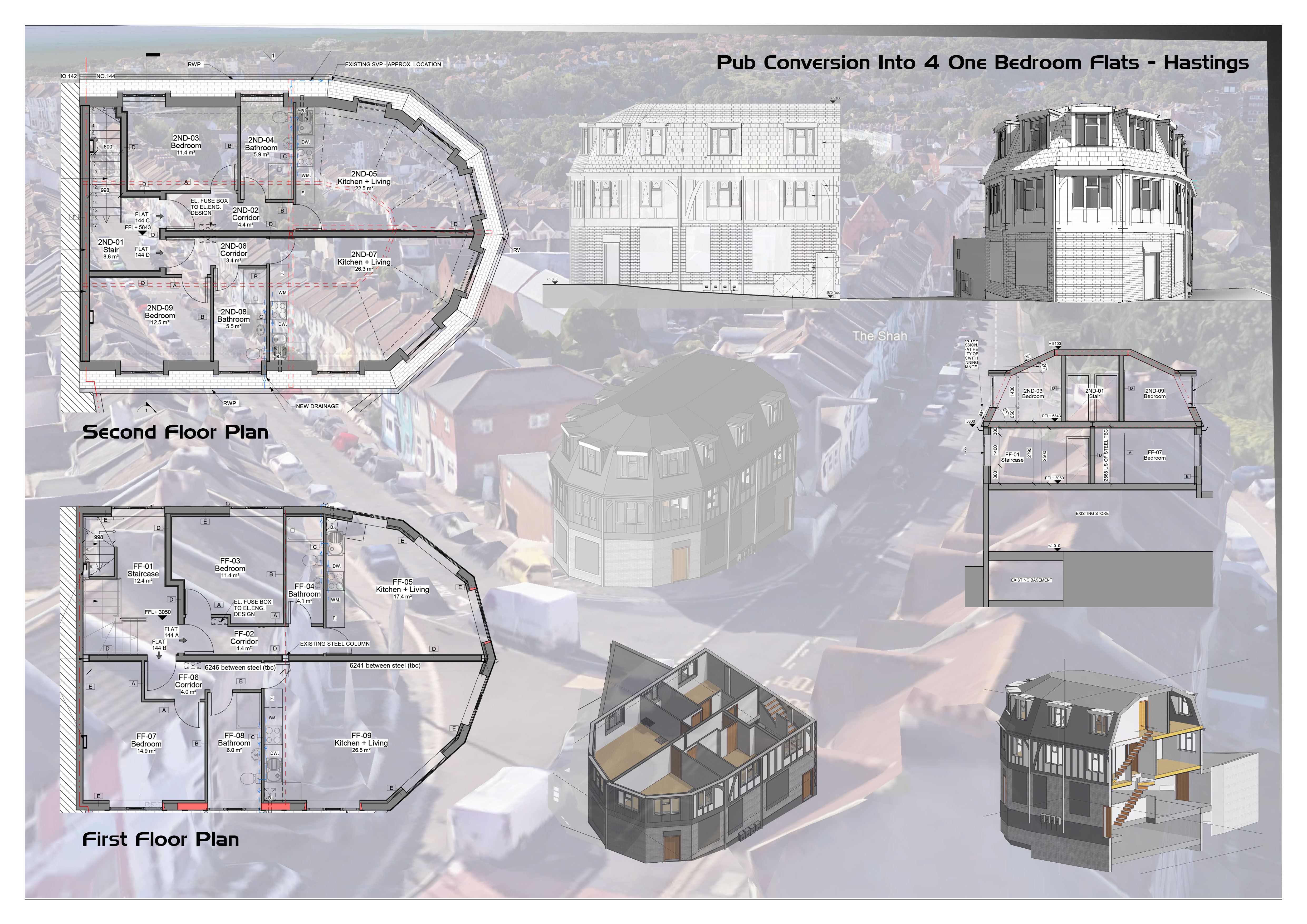 PUB CONVERSION TO FLATS - HASTINGS